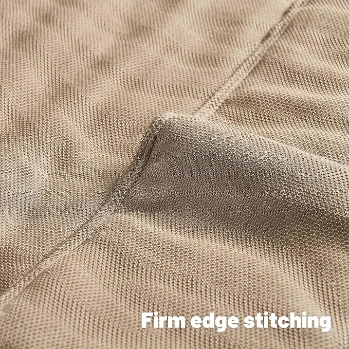 FUTEI Khaki Decorative Throw Pillow Covers 26x26 Inch Set of 2,Soft Faux Fur Geometric Shapes Texture Euro Pillow Shams,Boho Home Decor for Couch Bed Living Room