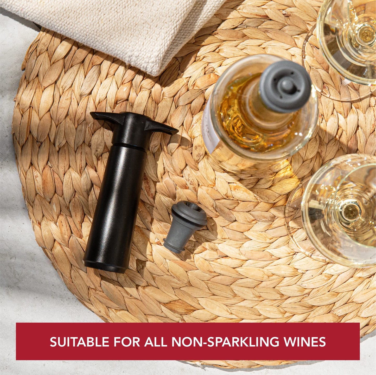 Vacu Vin VACUVIN0881050 Wine Stopper - Gray