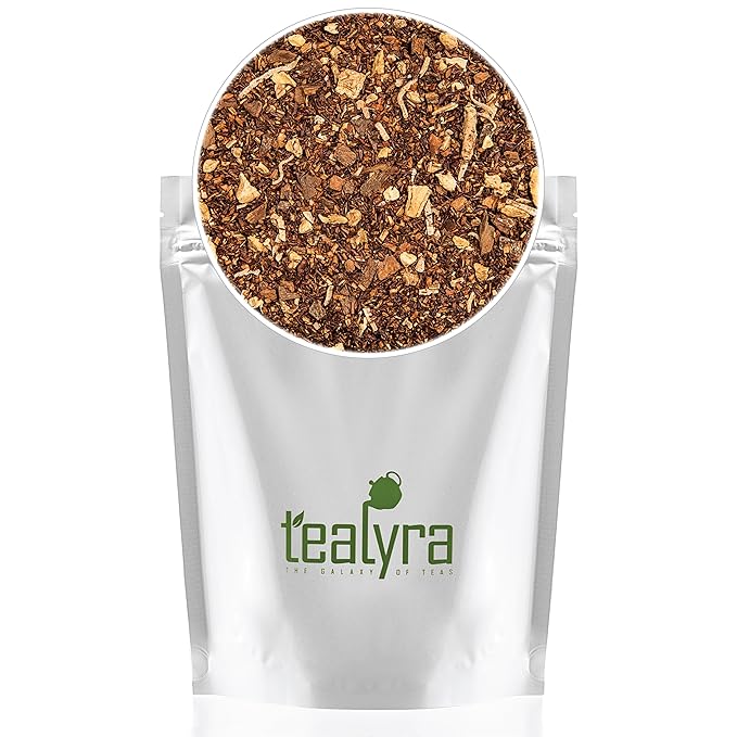 Tealyra - Rooibos Coconut Vanilla Chai - Ginger and Cinnamon with Red Bush Rooibos Herbal Loose Leaf Tea - Antioxidants Rich - Caffeine-Free - 110g (4-ounce)