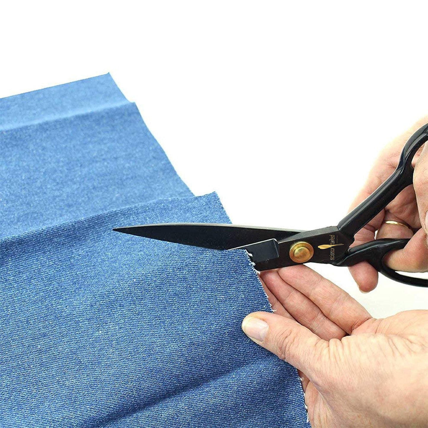 Professional Tailor Scissors 8 Inch for Cutting Fabric Heavy Duty Scissors for Leather Cutting Industrial Sharp Sewing Shears for Home Office Artists Dressmakers