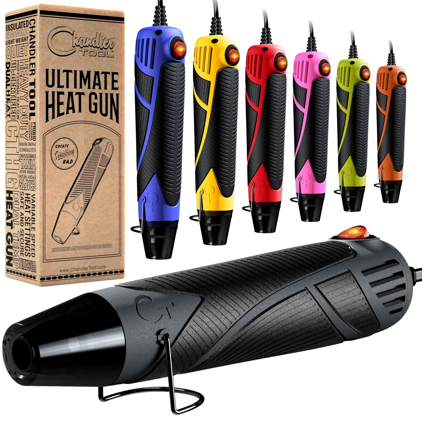 Heat Gun for Crafting, Mini Dual Temp Hot Air Gun Tool for Epoxy Resin, Shrink Wrapping, Vinyl Wrap, Embossing, Electronics, Candle Making, Sublimation, Phone Repair & DIY (Grey/Black)
