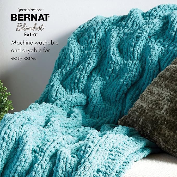 Bernat Blanket Extra Chunky Chenile Acrylic Yarn - Pack of 2