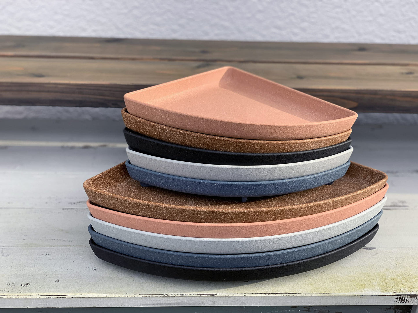 Yahata Kasei 243069 Eco Pot/Corner Eco Plate, 260, Navy, Arble Hachiman Gardens: arble, Made in Japan