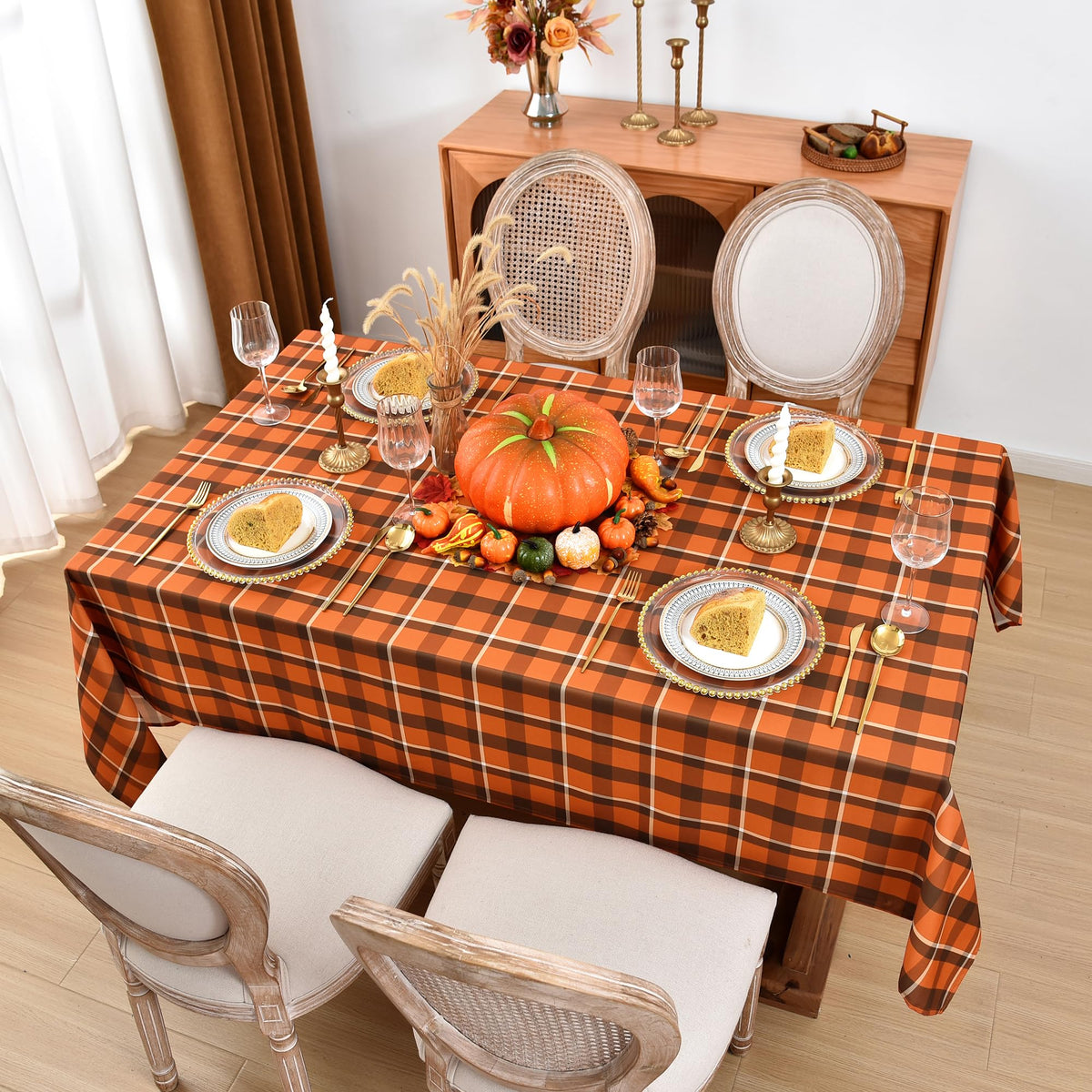 Classic Gingham Buffalo Tablecloth Fabric