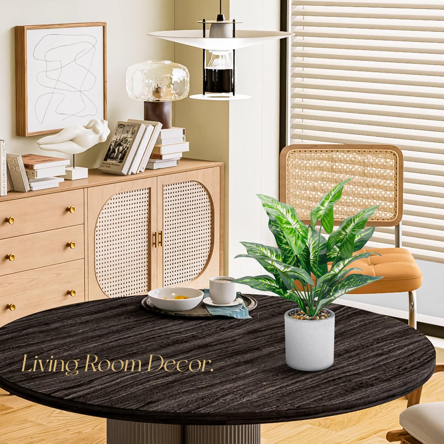 WUKOKU 2pcs Fake Plants 16" Faux Plants Artificial Tropical Plants Indoor for Home Office Desk Kitchen Bathroom Table Shelf Decor
