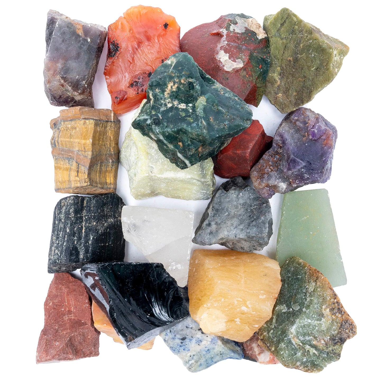 Mixed Raw Stones and Crystals, Rough Gemstones and Crystals Bulk, Tumbling Bulk, Jewelry Making, Polishing, Cabbing, Lapidary, Fountain Rocks, Decoration, Wire Wrapping, Reiki Healing 1 lb
