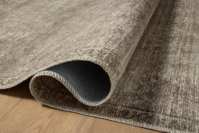Loloi Amber Lewis Cambria Collection CBR-01 Ash/Bark 2'-6" x 9'-6" Runner Rug Jute, Neutral, Vintage Style, Antique Tone, Living, Bedroom, Dining, Carpet