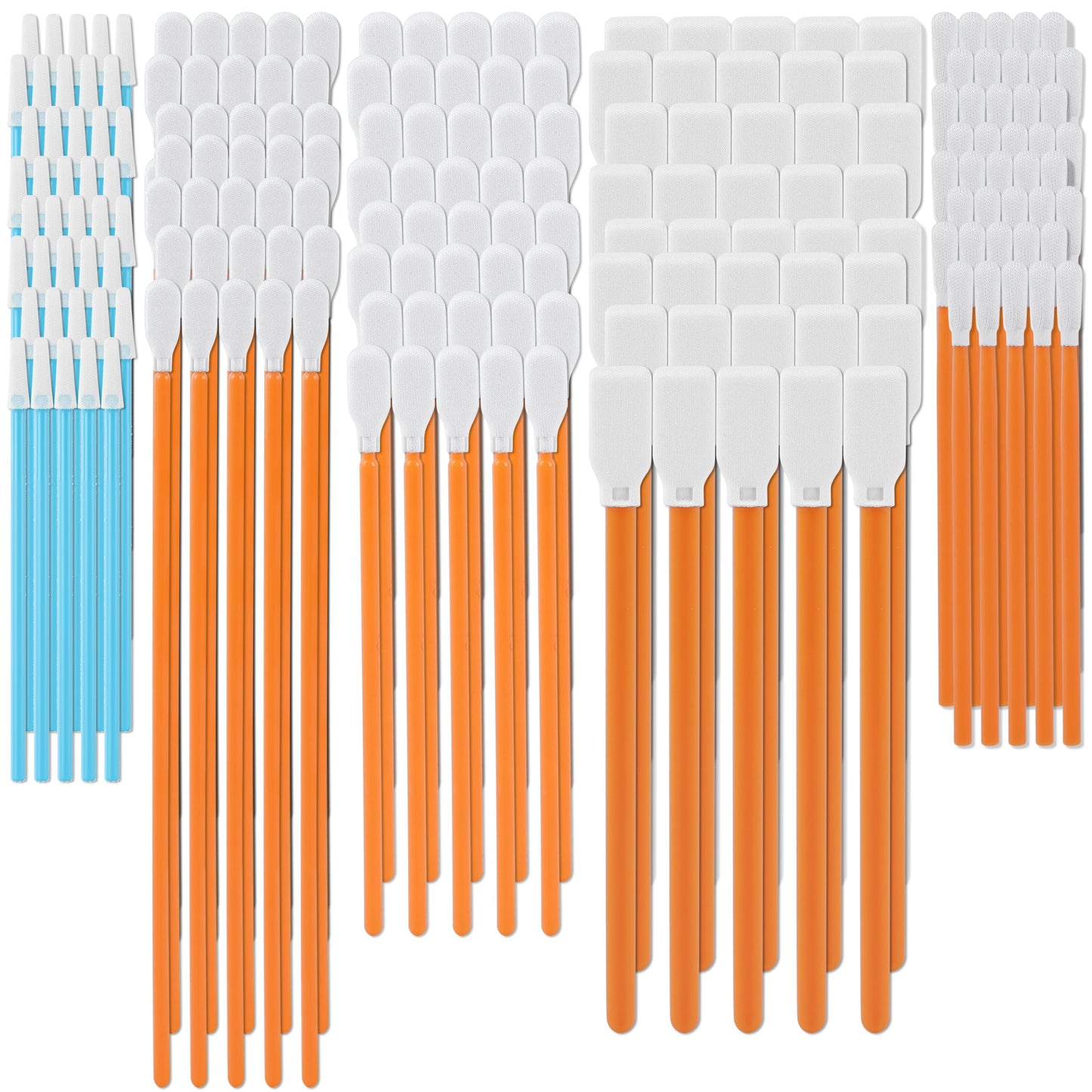 AAwipes Cleaning Swab Kit Microfiber Knitted Polyester Swab Sticks (5 Types, Total 100 Packs) Lint Free Swabs for Printer, Gun, Optics Lens, Camera, Arts and Crafts, Automotive Detailing (FA501)