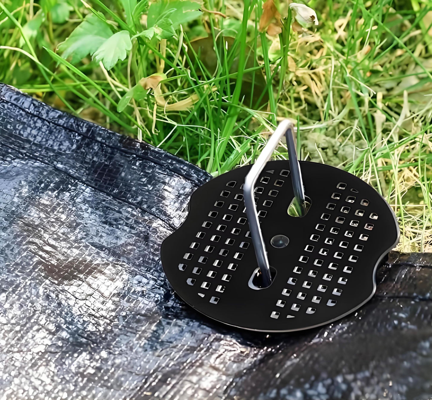 6 Inch 50 PCS Galvanized Landscape Staples with 50 PCS Gasket,Landscape Fabric Pins Stakes Lawn Ground Cover Graden Staples Spikes Weed Barrier Stakes
