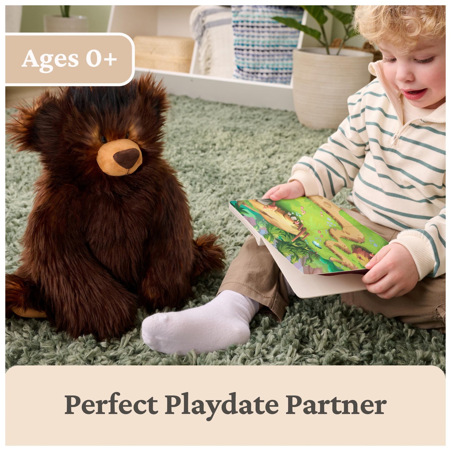 GUND BOE Classic Teddy Bear, Premium Bear Stuffed Animal, Plush Toy for Ages 0 and Up, Brown, 12”