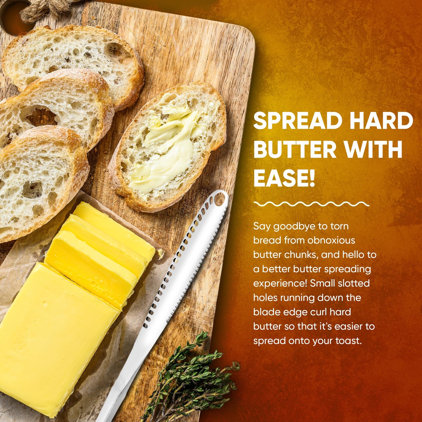 Simple preading Stainless Steel Butter Spreader knife, Butter Knife - 3 in 1 Kitchen Gadgets (4)