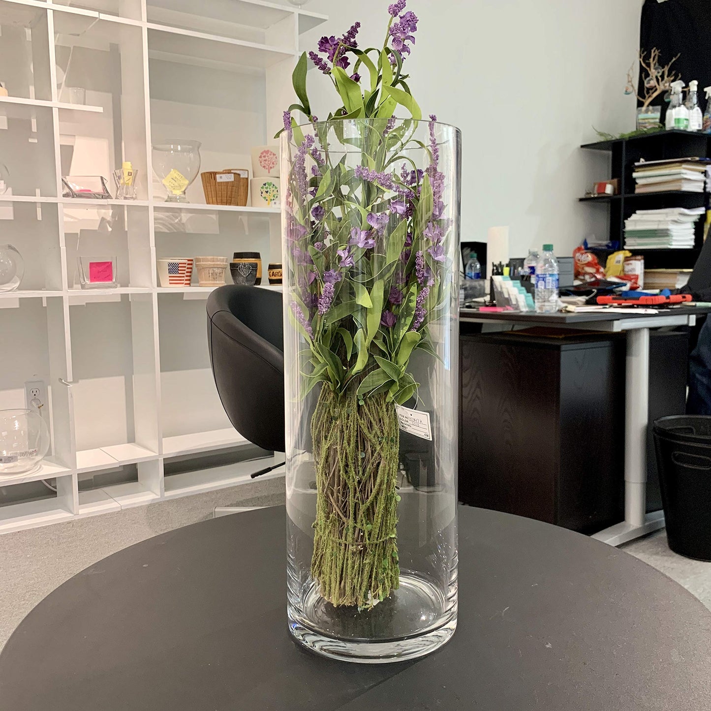 WGV Cylinder Vase, Width 6", Height 16", Clear Glass Container Terrarium Candle Holder for Wedding Centerpiece, Party Event, Home Office Decor, 1 Piece