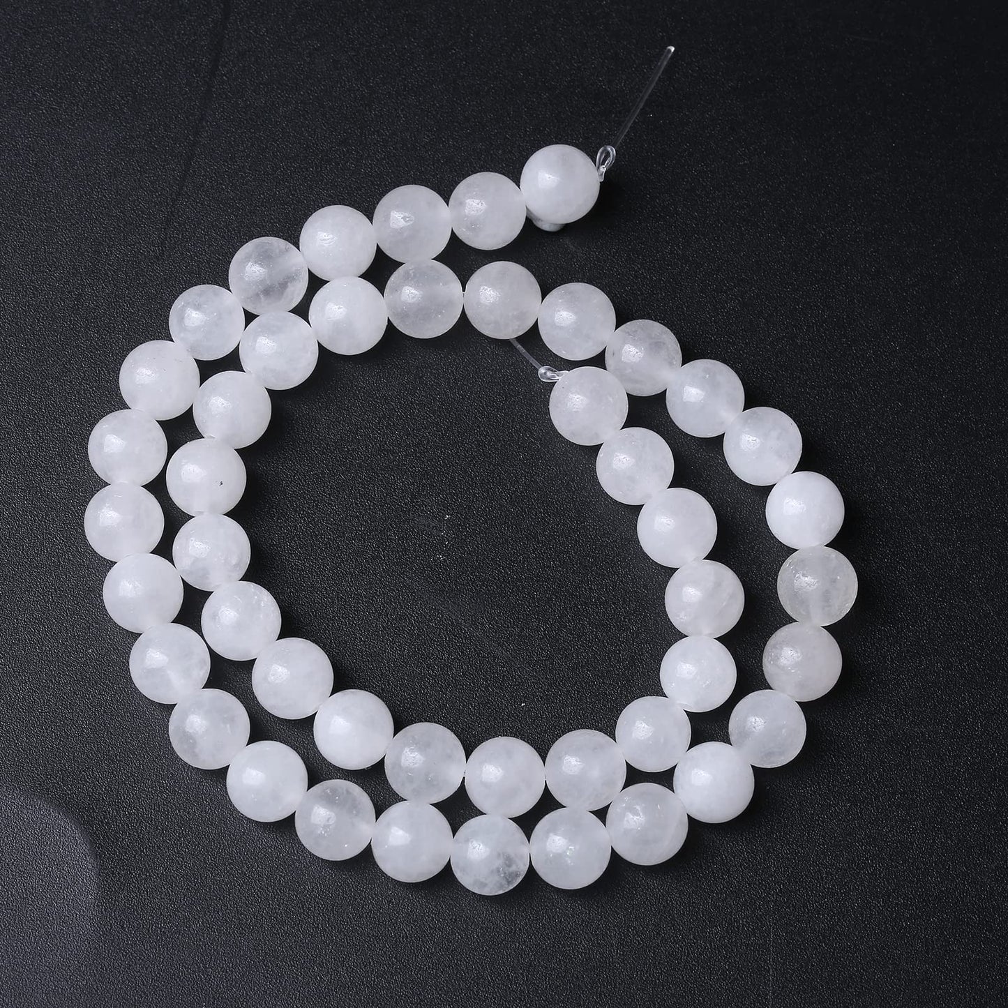 90pcs 4mm Natural White Jades Stone Beads Round Loose Spacer Beads for Jewelry Making DIY Bracelet,Energy Stone Healing Power (4mm, White Jade)