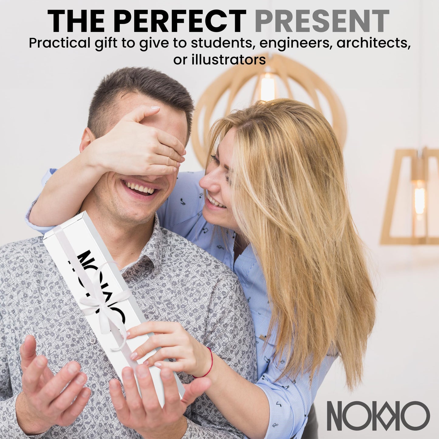 NOKKO Architectural Scale Ruler Set with Engineer Scale and Metal Ruler, 12 Inch Aluminum Drafting Rulers for Blueprints, Engineering Drawings and Floor Plans