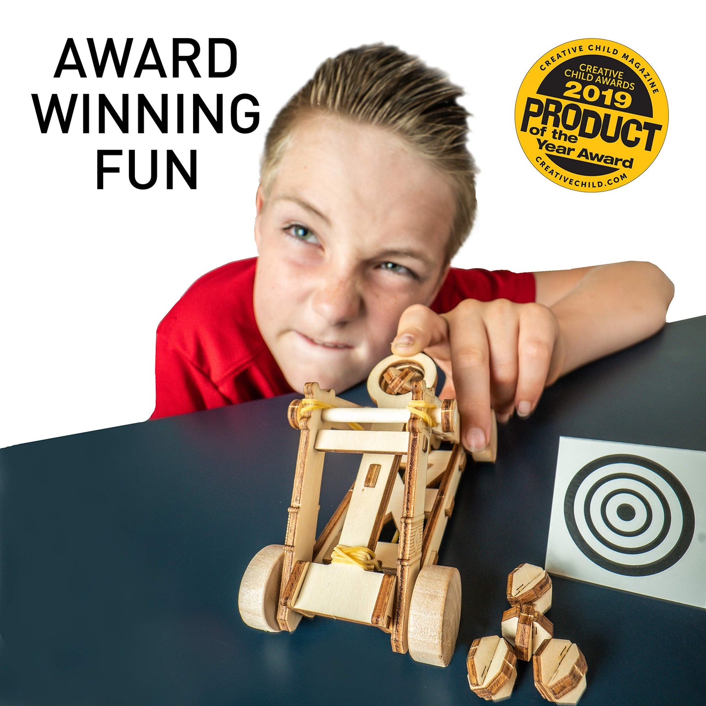 National Geographic Da Vinci Model Kit - Catapult Kit for Kids, 3D Puzzle Building Toy for Boys and Girls, Wood Building Kit for Kids, A Great STEM Project, Engineering Model Kit