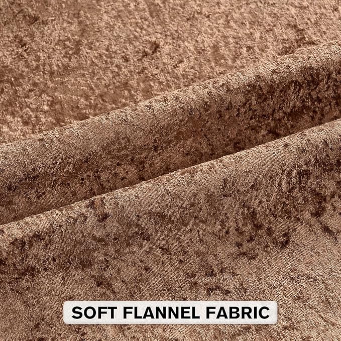 FUTEI Dark Brown Flannel Throw Pillow Covers 18x18 Inch Set of 2,Soft Dimensional Textured Cushion Cases,Modern Home Decor for Couch Living Room