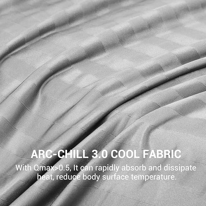 Elegear Revolutionary Cooling Blanket Queen, Absorbs Heat to Keep Body Cool for Night Sweats, Double Sided Arc-Chill3.0 Cooling Fiber Q-Max>0.5, Lightweight Summer Cold Blankets for Sleeping 79“ x 86”