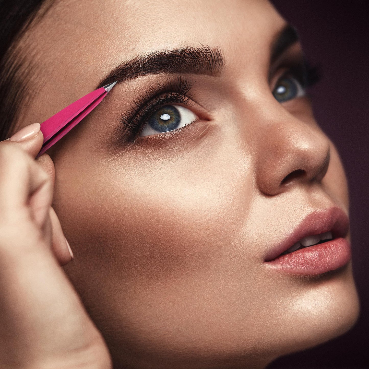By MILLY Pointed Tweezers | High Carbon Stainless Steel Needle Nose | Fine Point Precision Hair Removal | Perfectly Aligned & Hand-Filed Sharp | Pink