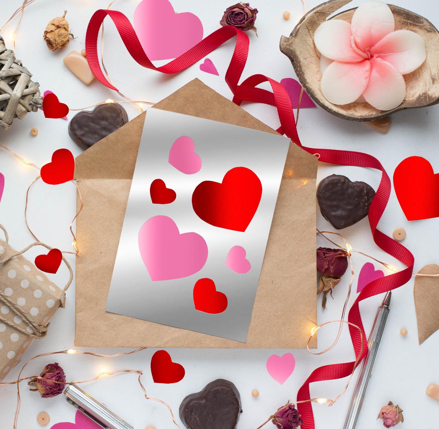 Metallic Valentine's Day Paper Card Stock Sheets 75 Pack Silver Pink Red Foil Board for Valentines Flowers Scrapbook Crafts Invitations & Office Supply Valentine Thick Cardboard Letter Size 8.5" x 11"