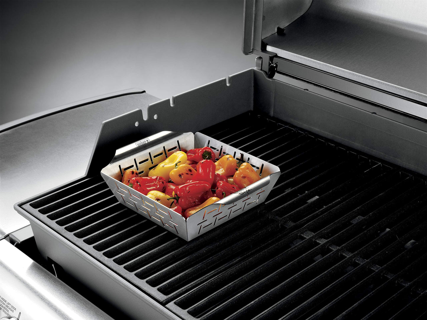 Weber Style Small Stainless Steel Vegetable Basket – Durable Grill Basket for Side Dishes, Fits All Weber Grills, Silver