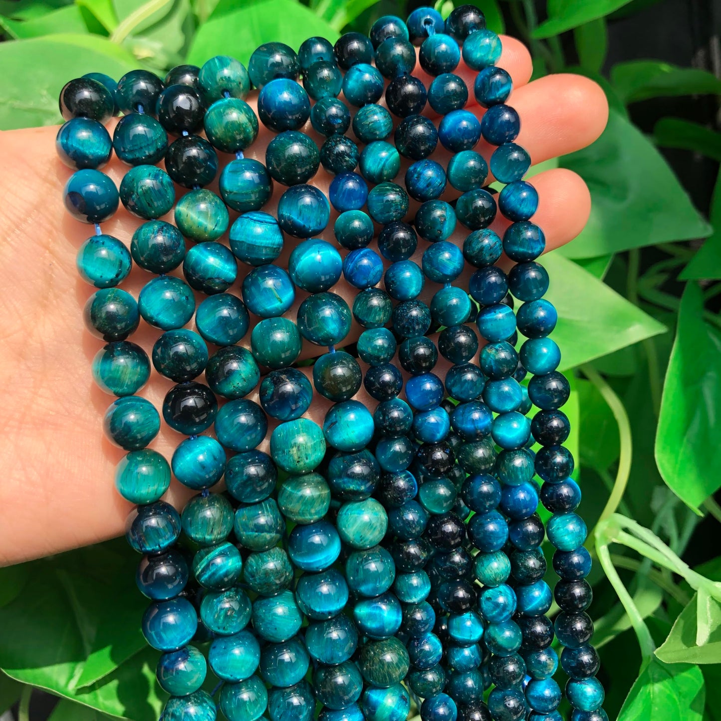 6mm Blue Tiger-Eye Natural Stone Beads Round Loose Beads for Jewelry Making Yochus DIY Beads Bracelet Necklace