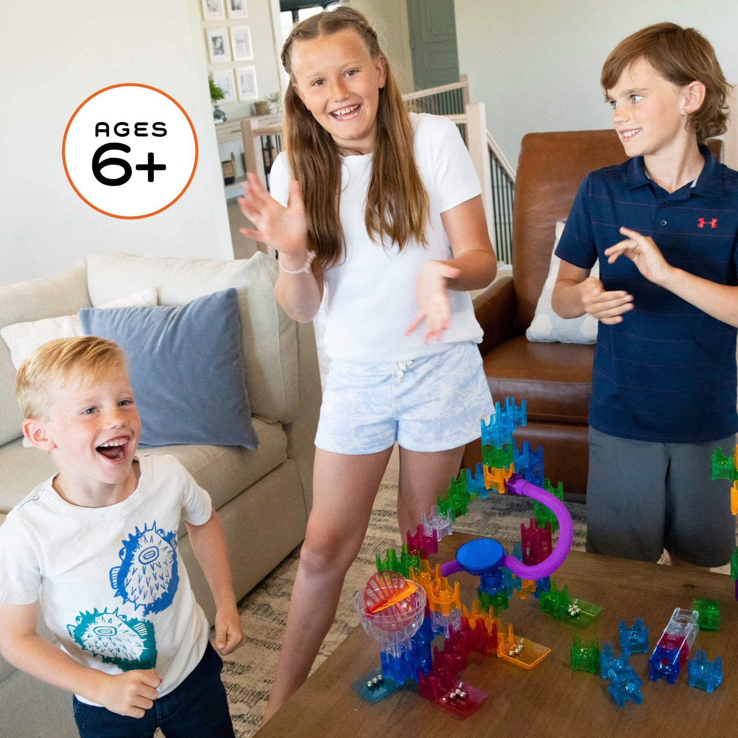 MindWare Q-BA-Maze Action Stunt Set The Next Generation Marble Maze Kids Toys - STEM Marble Run - Recommended for Ages 6+ - Educational Gift for Boys and Girls