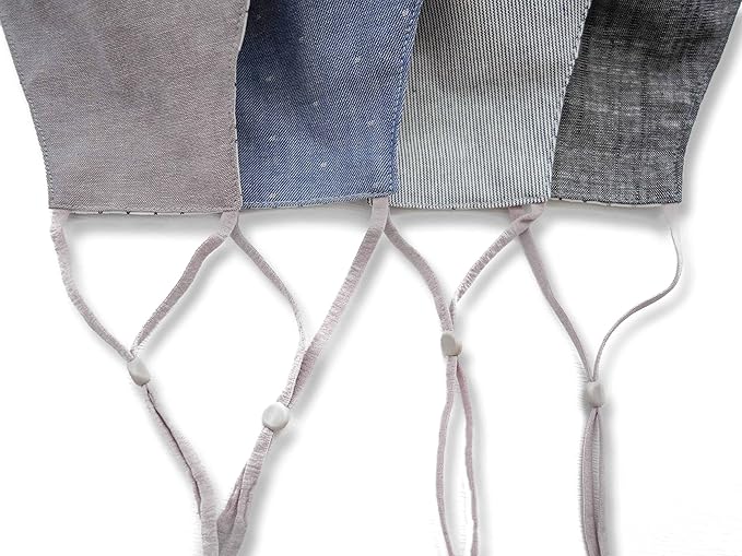 HOPE LOVE SHINE Cotton Reusable Face Masks w/Adjustable Ear Loops & Filter Pocket