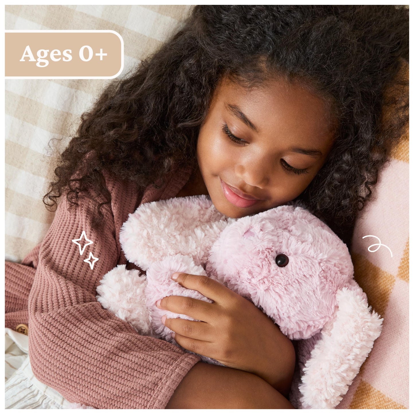 GUND Cozys Collection Bunny Stuffed Animal, Spring Decor, Plush Bunny for Ages 0 and Up, Pink, 10"