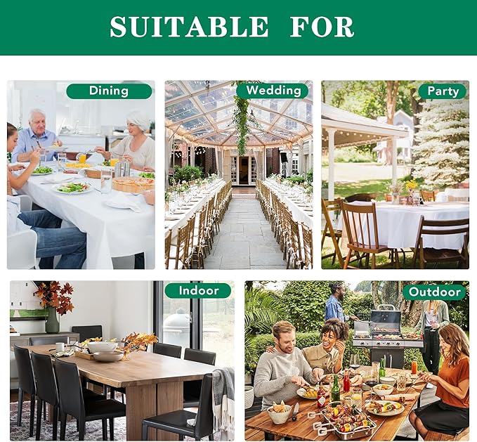 Biscaynebay Textured Fabric Square Tablecloths 54x54 Inch, Black Water Resistant Spill Proof Table Cloth Small Card Folding Table Covers for Dining, Kitchen, Wedding and Parties, Machine Washable