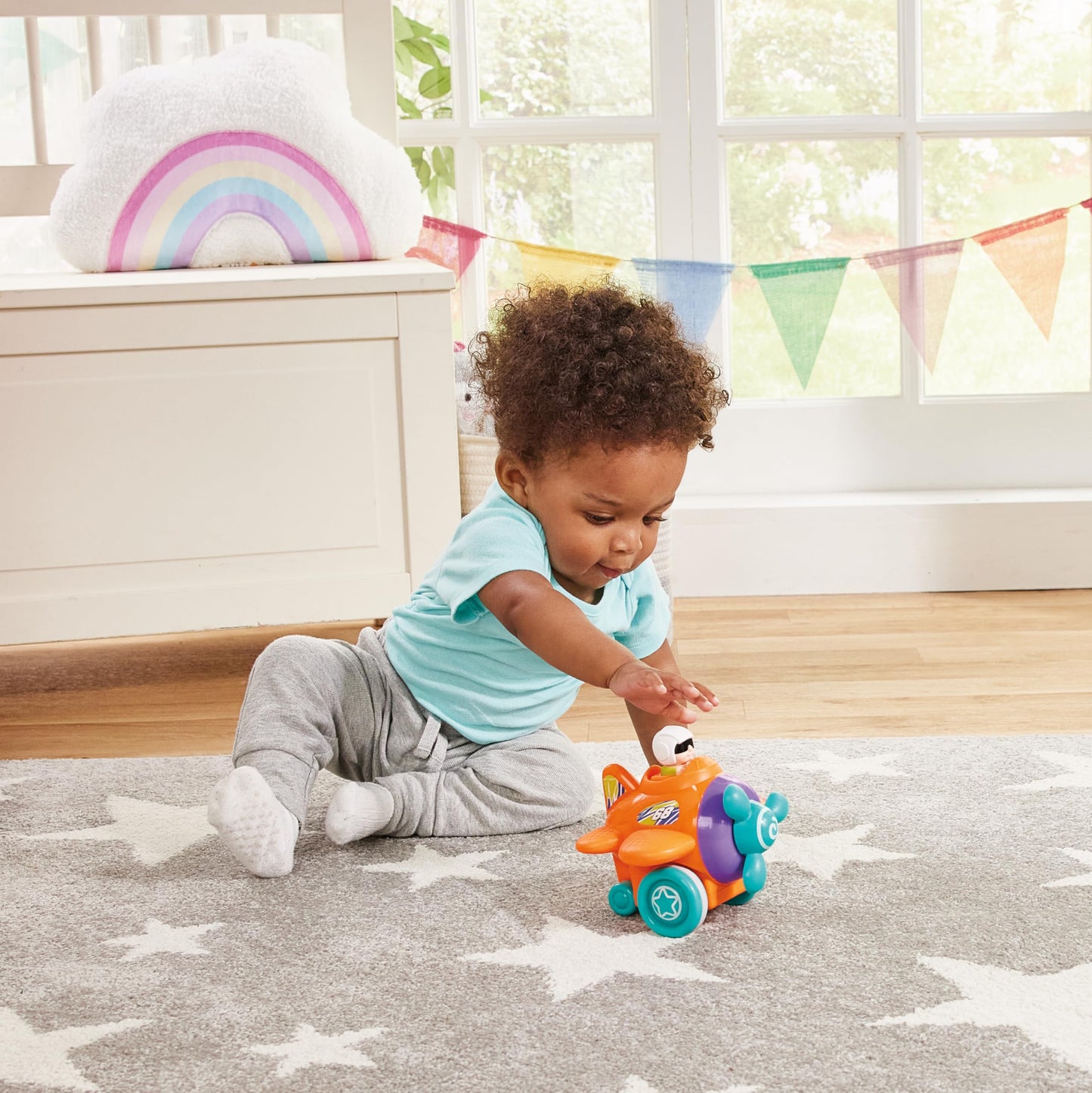Kidoozie Press 'n Zoom Plane Ages 12 Months +, Toddler, Vehicle, Fine Motor Skills and Visual Development