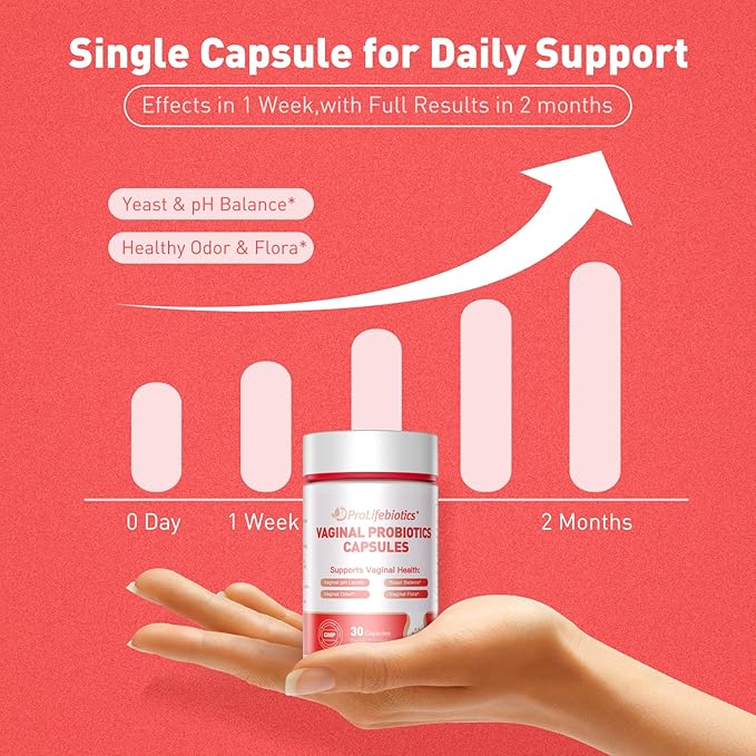 Vaginal Probiotics for Women pH Balance with Prebiotics & Postbiotics Blend,Women’s Vaginal Heath Supplement,Supports Vaginal Health for Vaginal Odor and Vaginal Flora,30 Servings