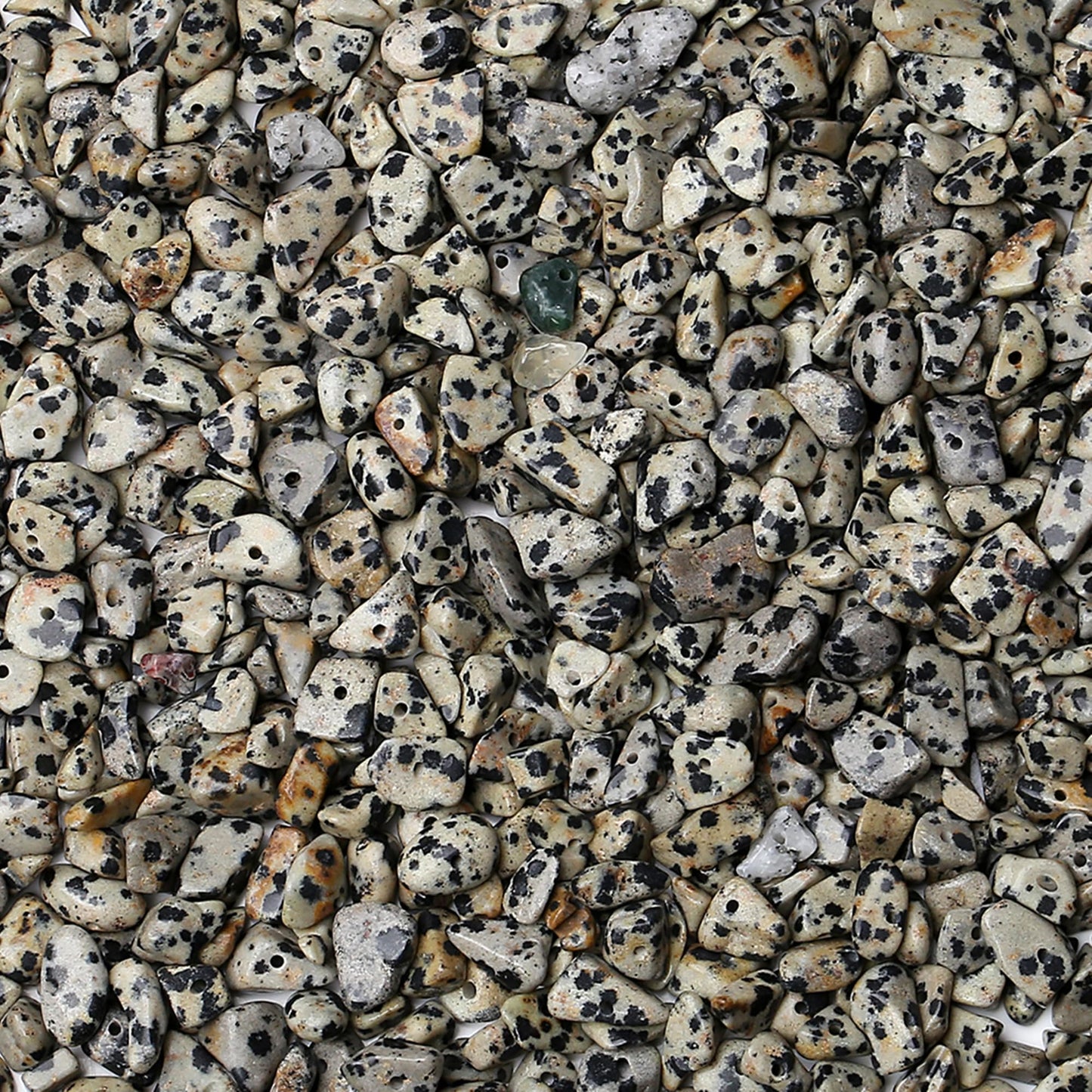 ZHIYUXI 400pcs Dalmatian Jasper Beads 5-8mm Crystals Gemstones for Bracelet Making Irregular Stone Bead for Jewelry Making Natural Chips Craft 2 Strands