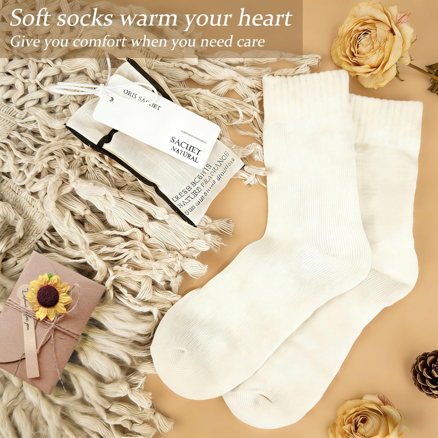 GWTQMJI Get Well Soon Gift Baskets for Women, Sympathy Gift Baskets,Care Package for Women,Bereavement/Miscarriage/Grief Gifts Creamy White