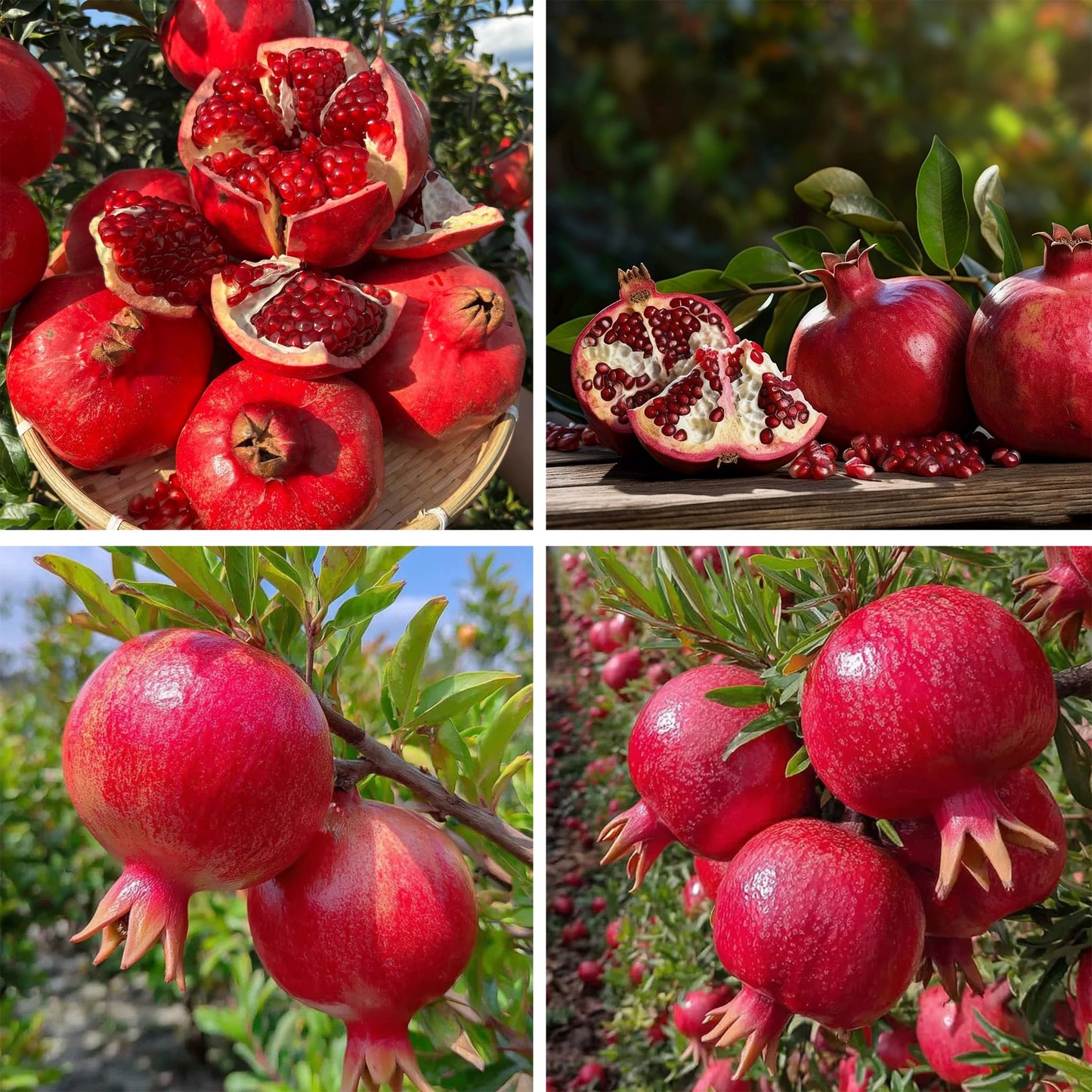 30 Pomegranate Seeds for Planting, Sweet Fresh Punica Fruit Seed, Non-GMO Heirloom Pomegranate Seed for Home Garden