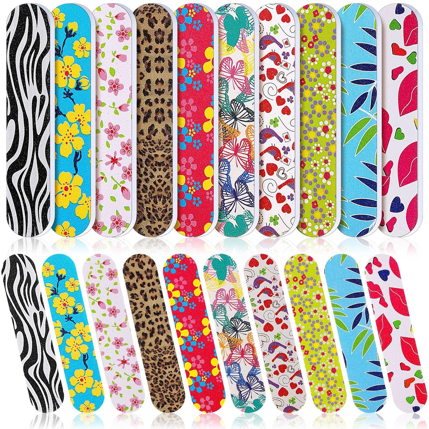 Sumind 100 Pack Nail Files Double Sided Emery Boards Manicure Tools Professional Nail File and Buffers for Women(3.54 x 0.79 x 0.16 Inch)