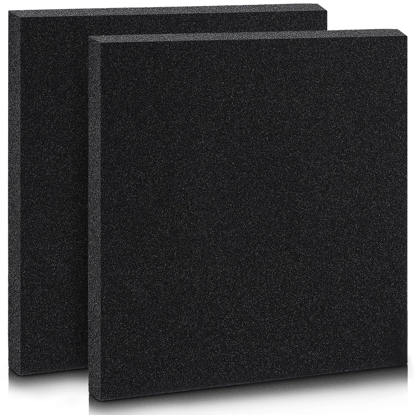 Pangda 2 Pcs Black Foam Pad 12 x 12 x 0.25 Inches Cuttable Polyurethane Foam Sheet, High Density, Non Corrosive, Anti Static Pad for Packing Crafts Cases Toolbox Camera Storage