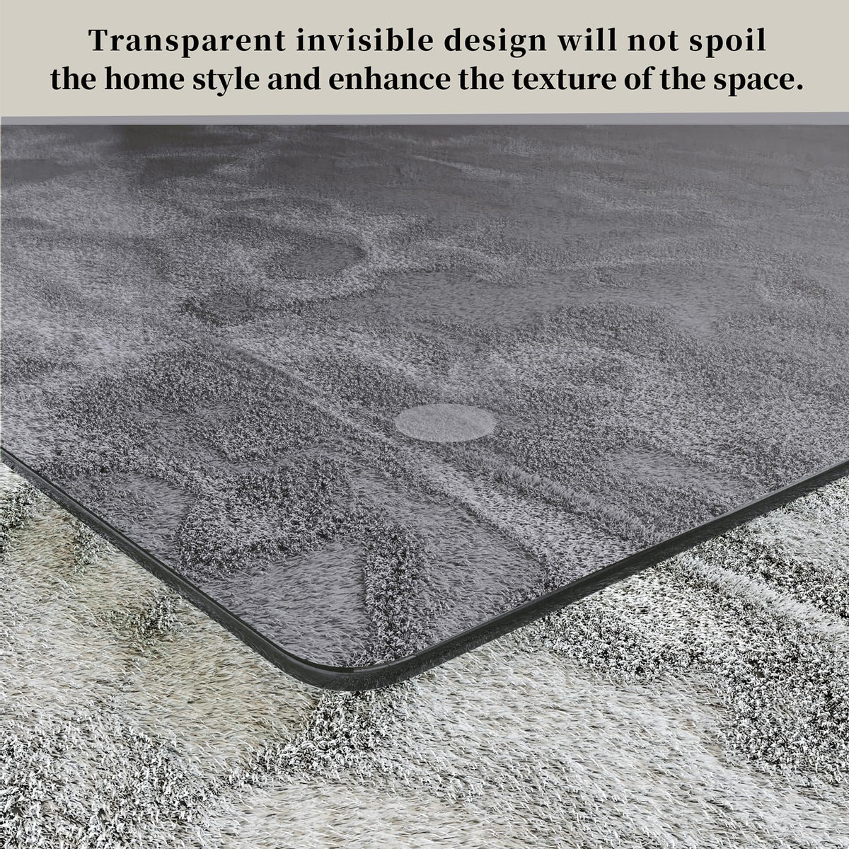 Tempered Glass] 60" x 80" Glass Office Chair Mat for Carpet