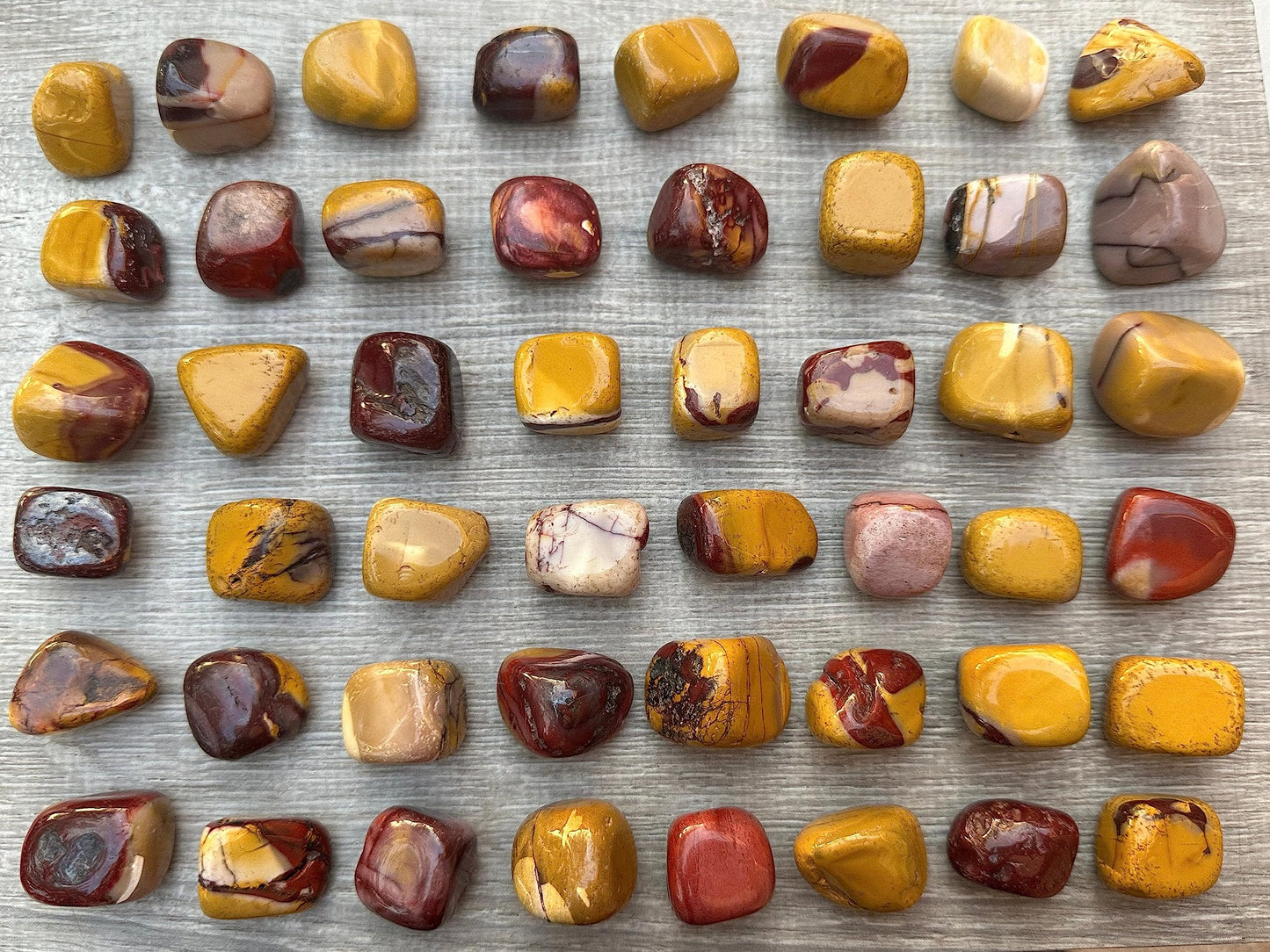 GAF TREASURES 5 Pcs Mookaite Tumbled Stones, Polished Mookaite Gemstone, Mookaite Healing Crystals (Mookaite)