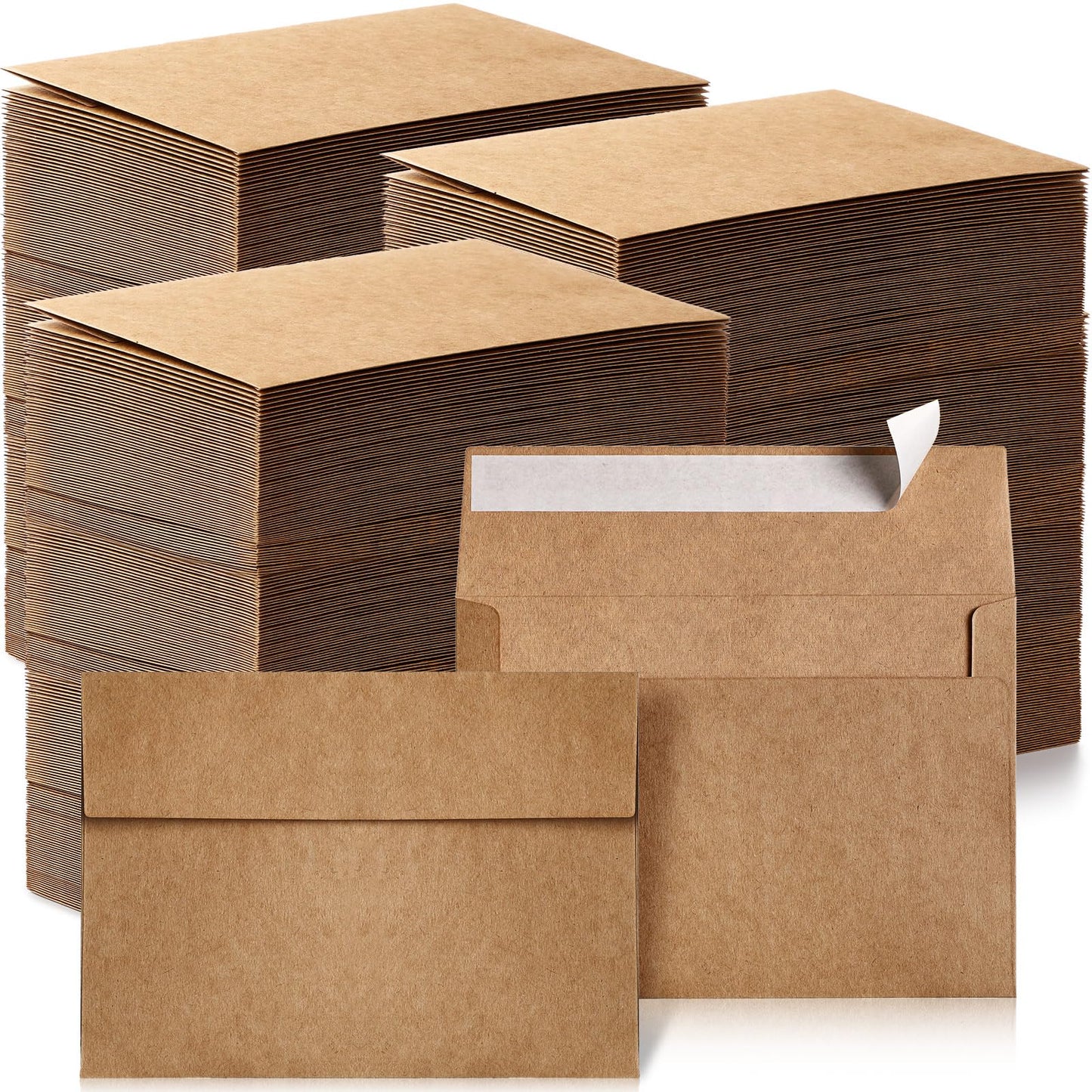 Fainne 1200 Pack Brown Envelopes Bulk, Kraft Envelopes for Invitation, 120 GSM Gift Card for Office, Gift, Party, Baby Shower, Wedding (A4,4.25 x 6.25")