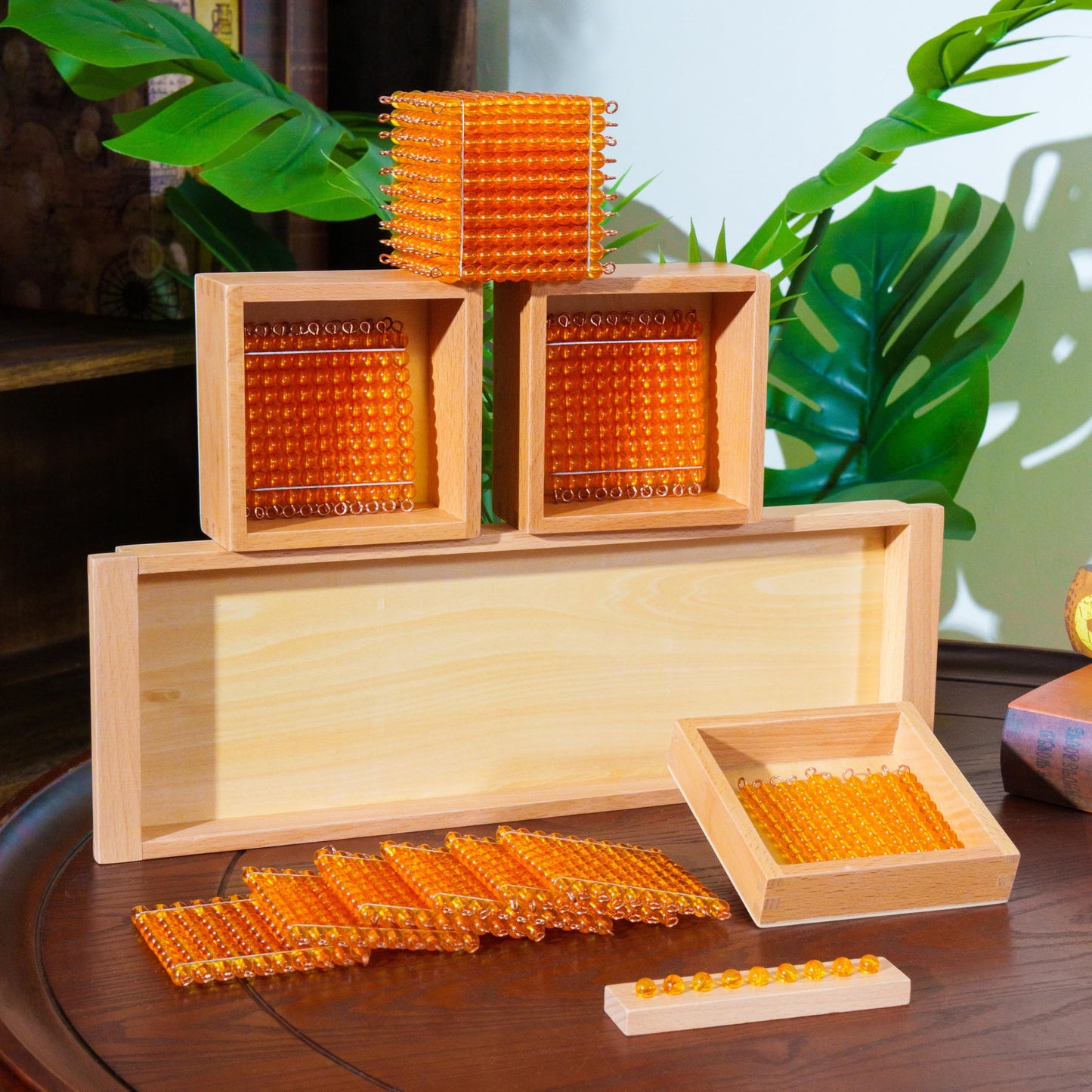Premium Montessori Math Kit 3| Complete 12-in-1 Curriculum Set for Ages 3-12 | Stamp Game, Bead Boards, Snake Games, Clock & More | Homeschool & Classroom Materials | 12.2 kg/27lbs (Math Series Kit 3)