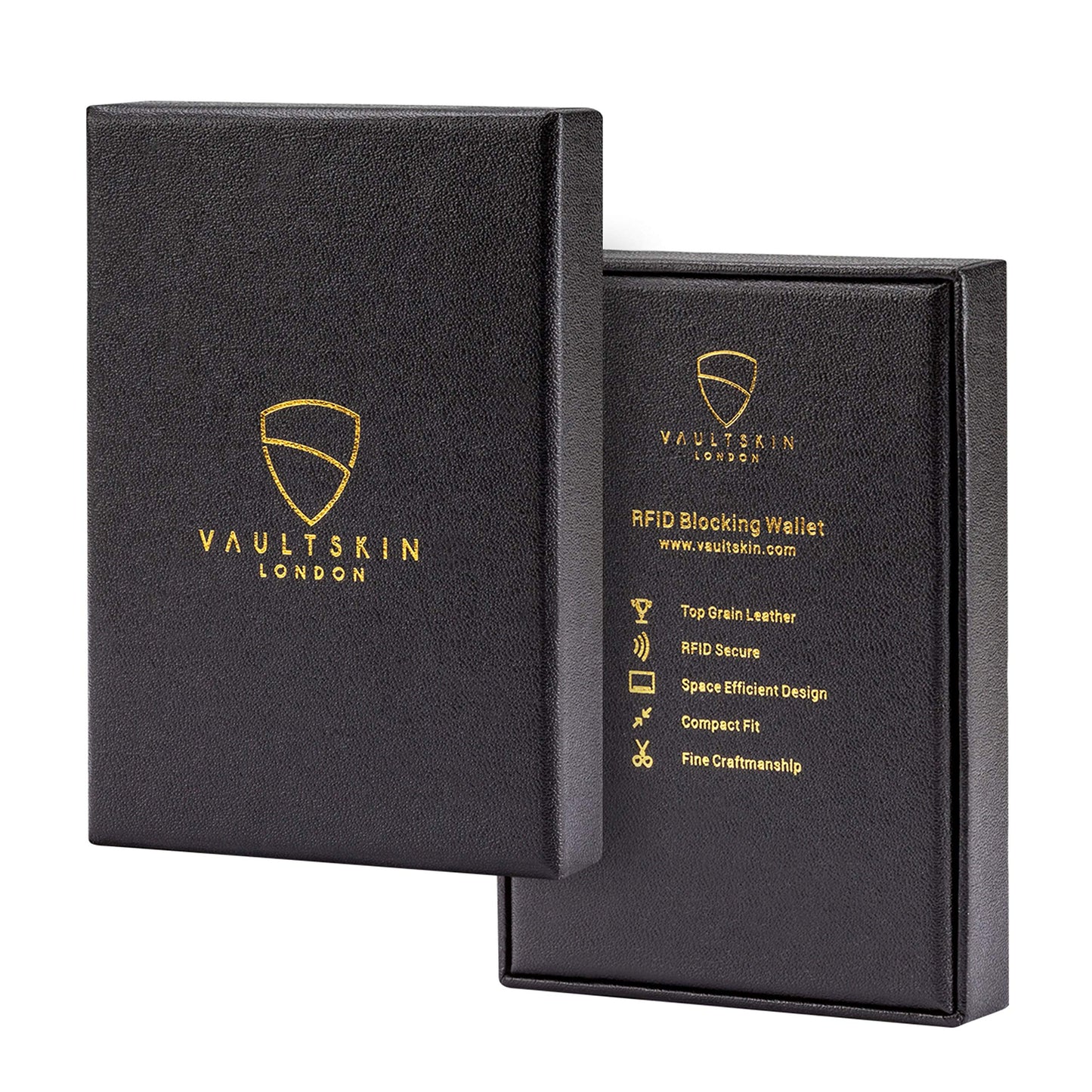 Vaultskin CHELSEA Mens RFID Blocking Slim Leather Card Wallet - Minimalist Front Pocket Cardholder in Brown