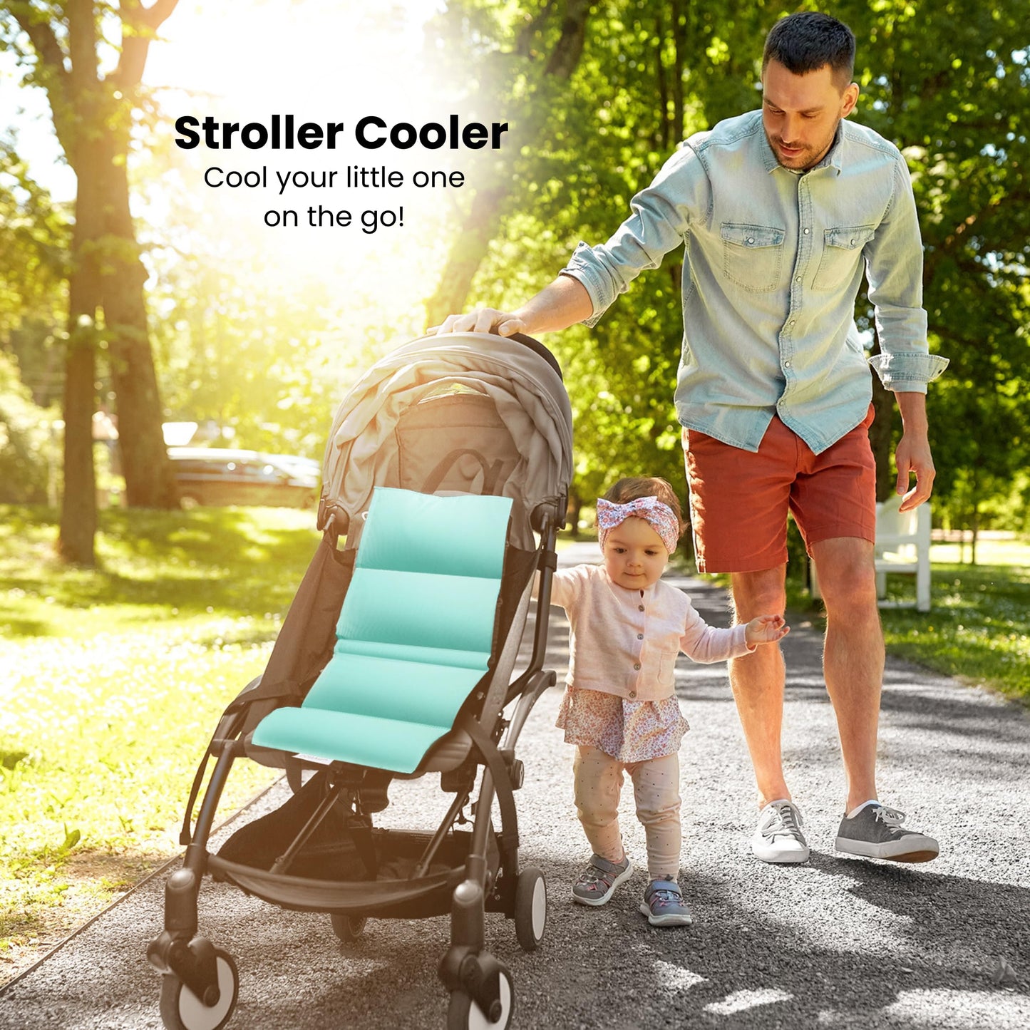 Swanoo Car Seat Cooling Pad, Stroller Cooling Pad with Ice Pack for Babies Toddler and Kids, Sun and Heat Cover Protector for Summer Carseat Cooler Liner…