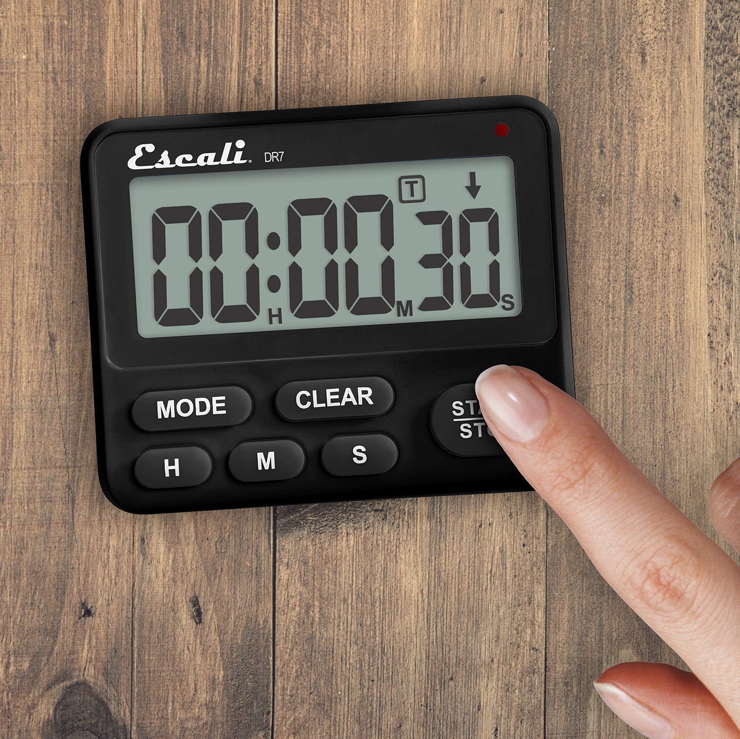 Escali Extra Loud Display Digital Kitchen Timer with Clock Mode, Recall Timer Magnetic Back