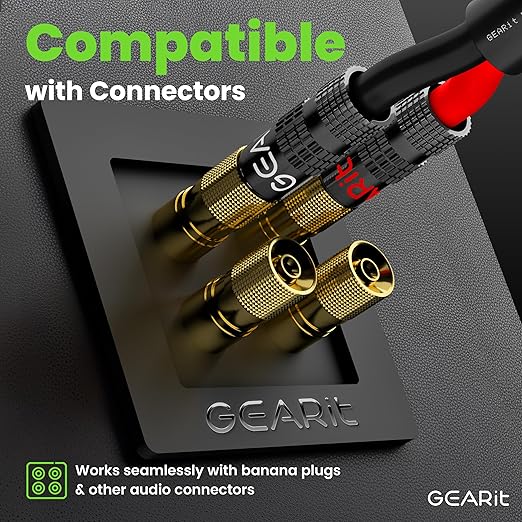 GEARit Outdoor Speaker Wire CL3 Rated, 10 Gauge Speaker Wire, Speaker Cable 100 ft for Outdoor Speakers, Patio, Garden, Backyard Audio, Direct Burial in Ground/in Wall, CCA (Black, 2-Conductors)