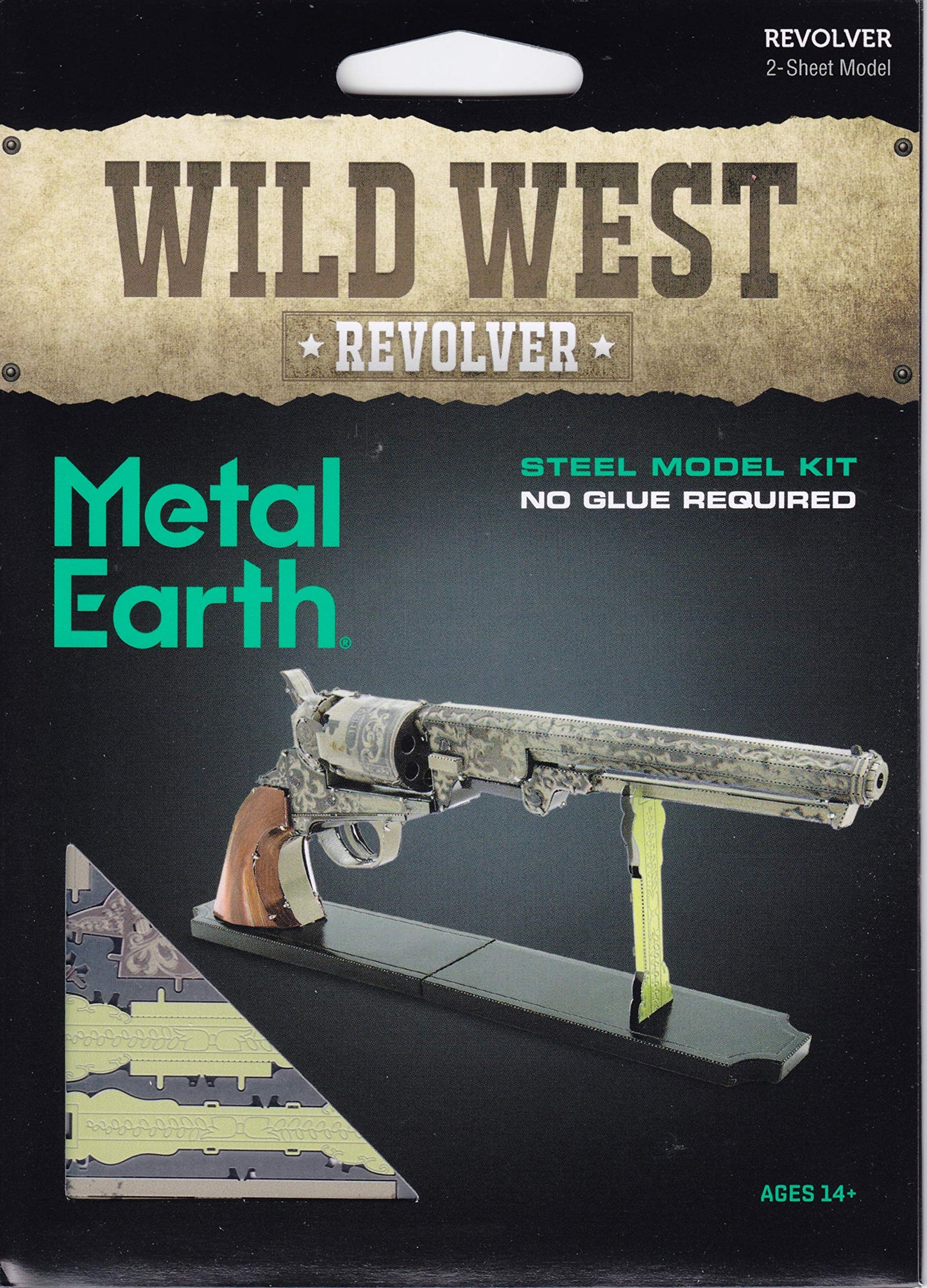 Metal Earth Fascinations Wild West Revolver 3D Metal Model Kit
