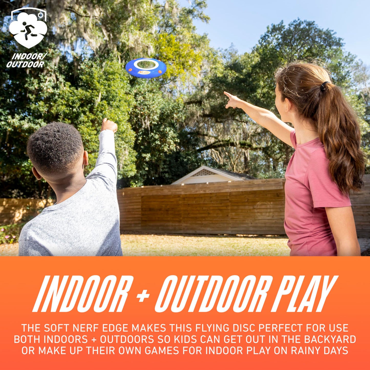 Nerf Kids Soft Flying Disc - Sonic Slinger Indoor + Outdoor Flying Disc Toy for Kids - 11" Inch - Super Lightweight Construction for Indoor + Outdoor Use - Howls When Thrown