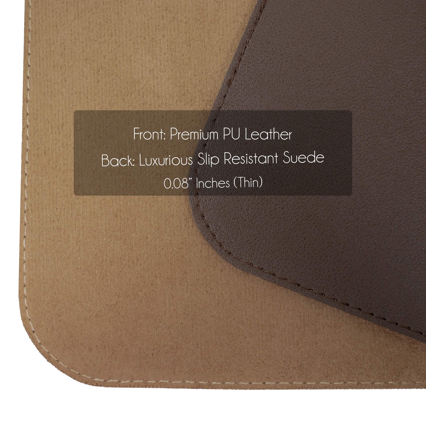 Vine Creations Leather Desk Mat Large 36" x 20", Desk Protector Mat, PU Leather Desk Pad, Non-Slip Large Mouse Pad, Desk Blotter, Desk Pads on Top of Desks, Office Desk Matt for Desktop (Dark Brown)
