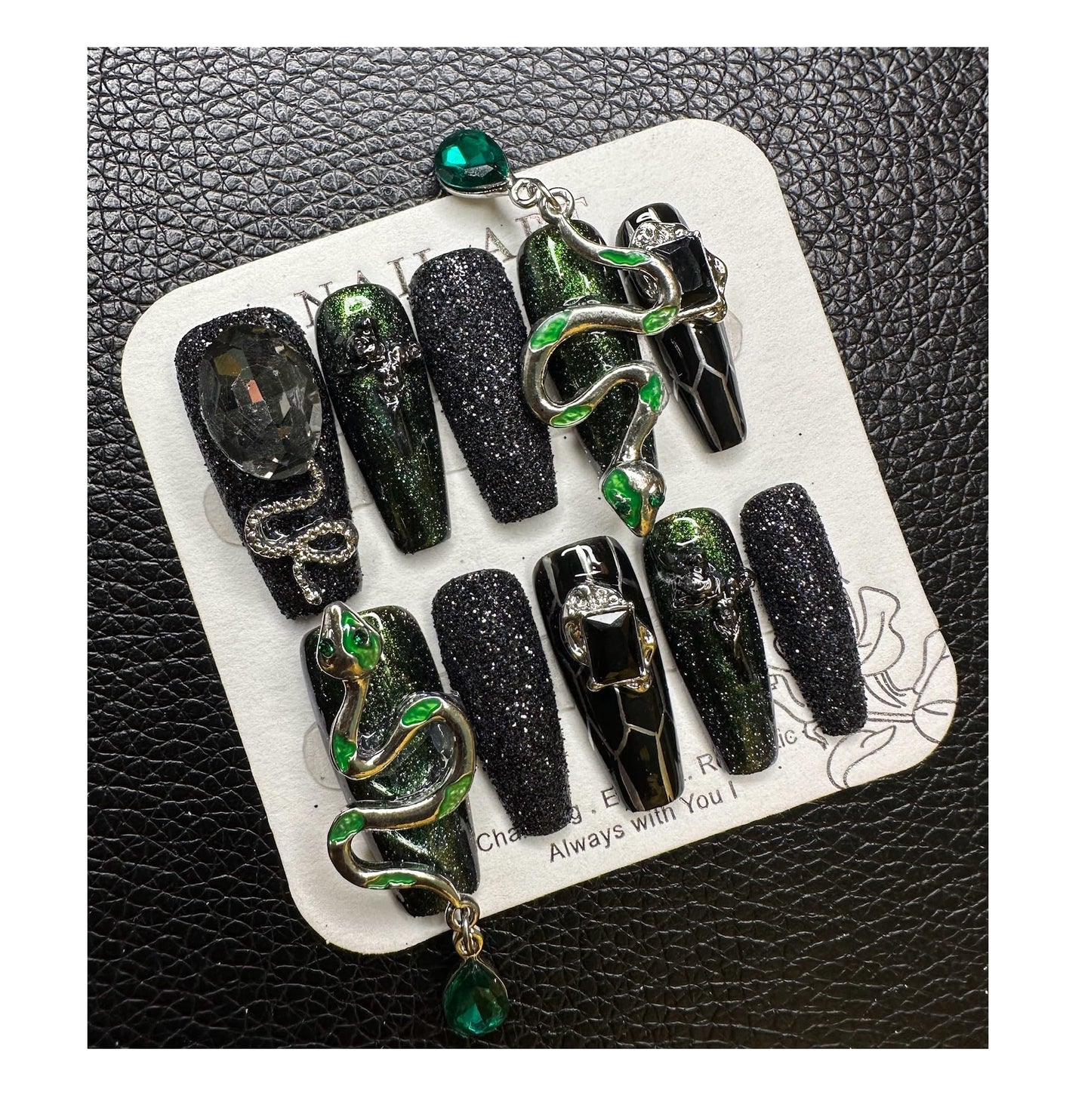 Press on nails,JC Handcrafted Press On Nails Kit, Short Length Nail Press Ons, Durable, Easy Application, Stylish Impress Press On Nails,Perfect for Daily Wear & Special Occasions (S53, M)