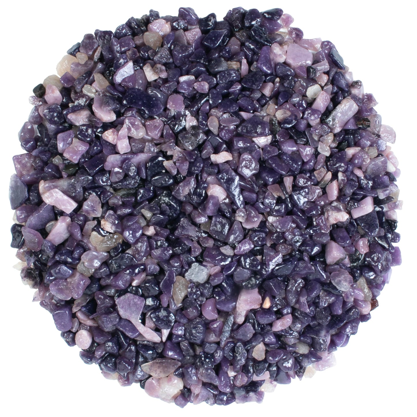 ZAICUS Lepidolite Crystal Chips Bulk Gemstone Valentine Gift, Healing Crystal Natural Irregular Shaped Crushed Stone Reik Healing Tumbled Chips Crystal Chips for Witchcraft & 1 Lb