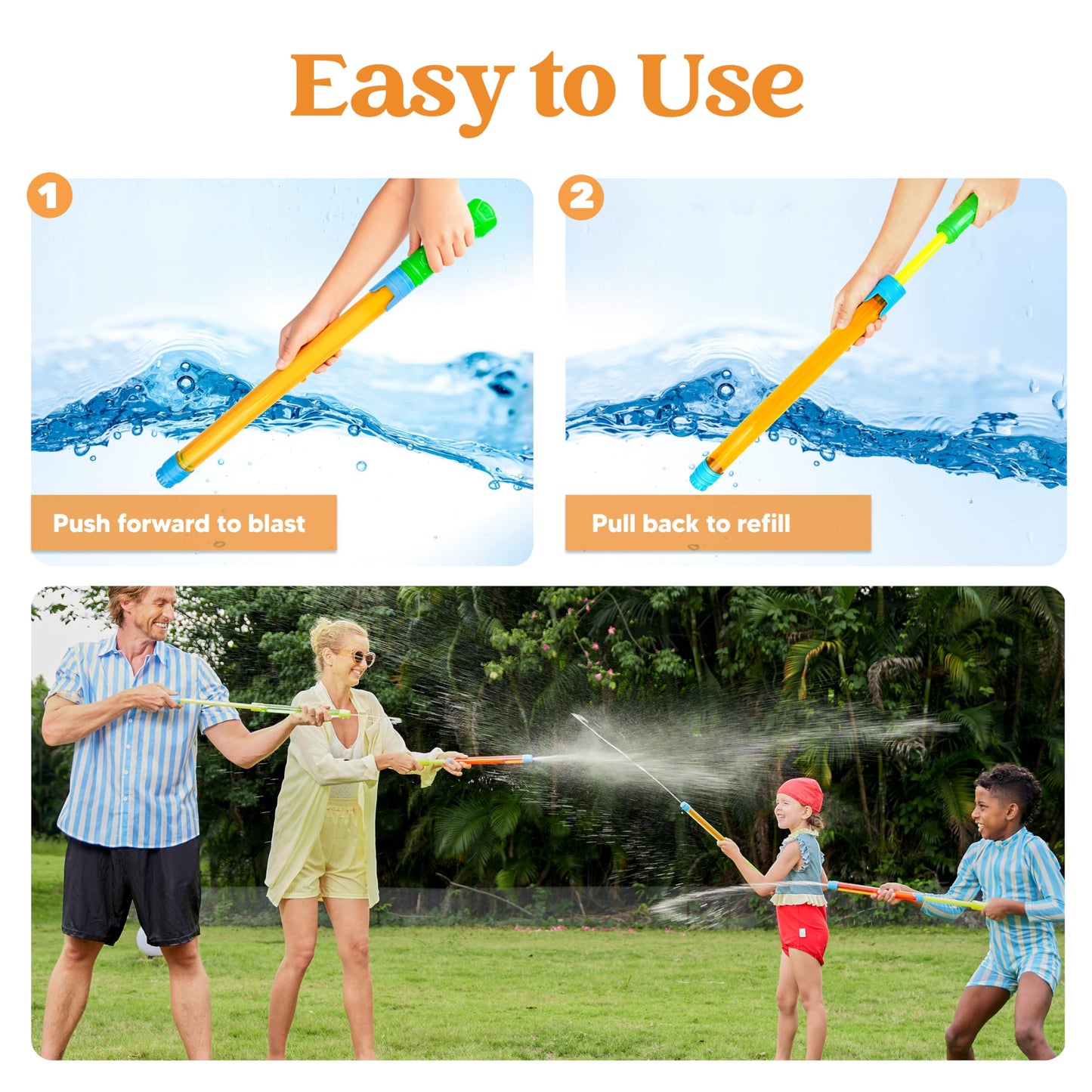 JOYIN 18 Pack 16.5'' Water Gun, Blaster Squirt Guns, Bulk Water Guns Summer Outdoor Swimming Pool, Backyard, Beach Water Game Fighting Play Pool Toys